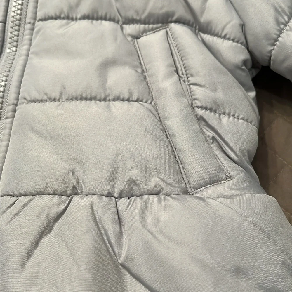 Weathertamer Toddler Girls Gray Faux Fur Trim Jacket & Fleece Beanie Set/NWT/2T